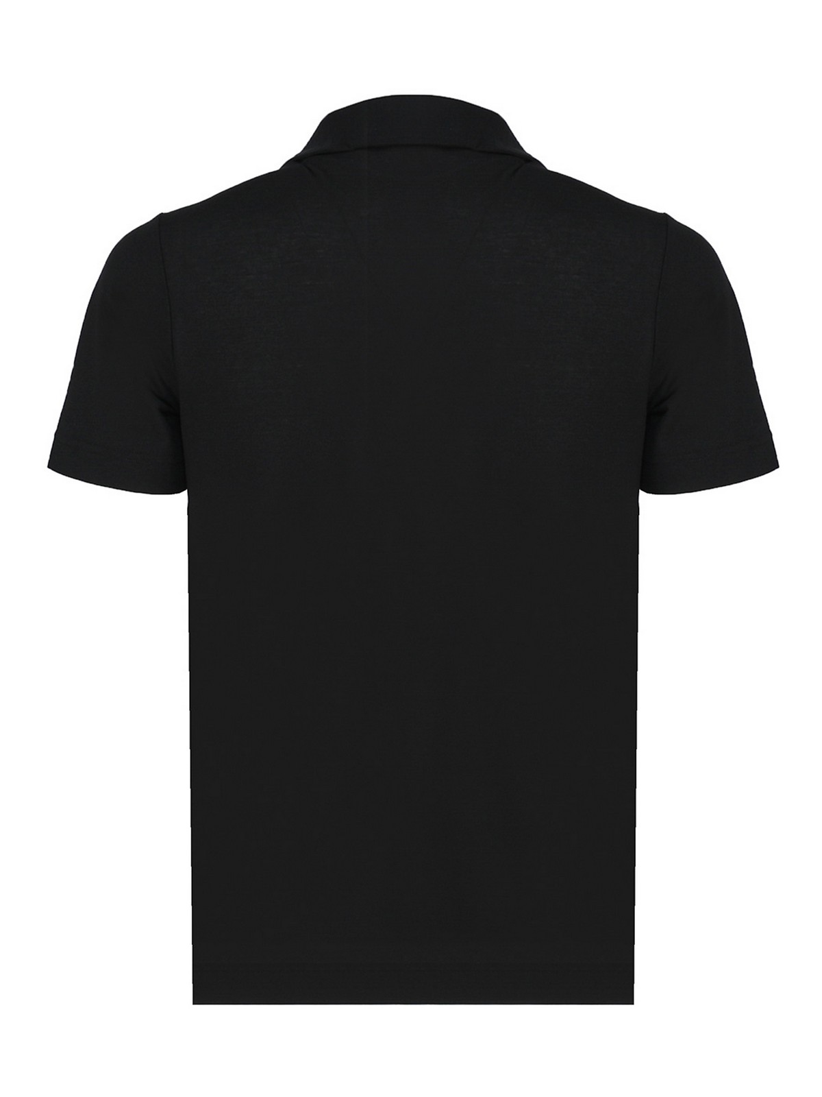 Shop Zanone Polo T-shirt In Negro