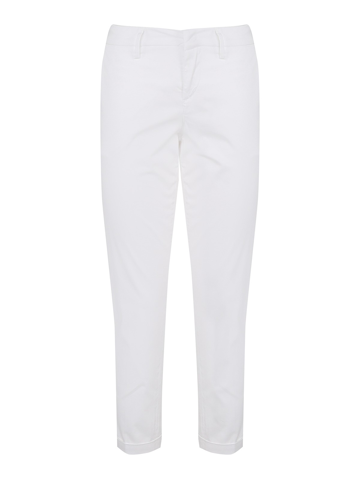 Shop Fay Chino Trousers In Cotton In White