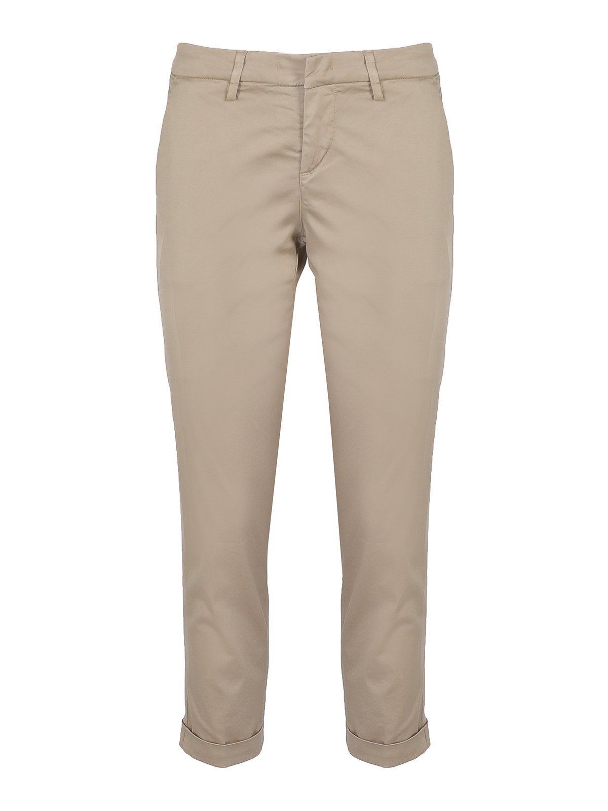 Shop Fay Chino Trousers In Cotton In Beige
