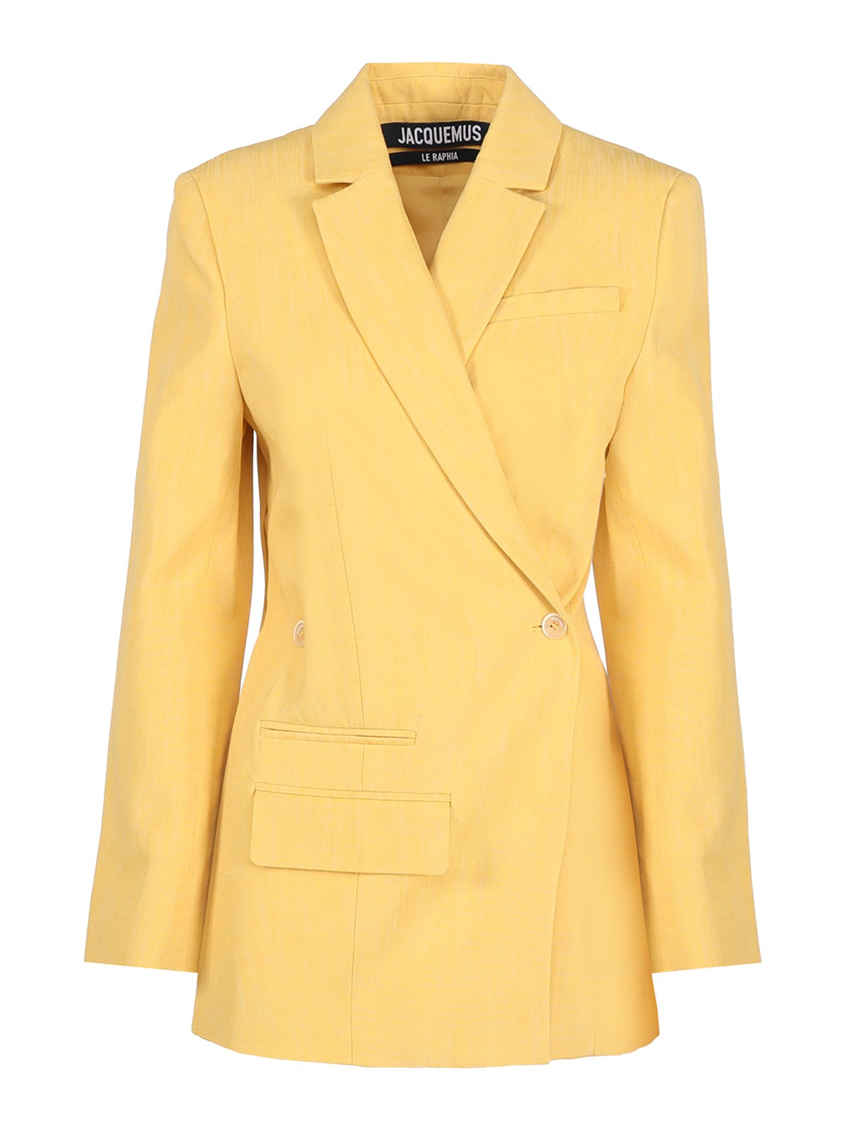 Jacquemus Jacket Dress In Cotton In Amarillo