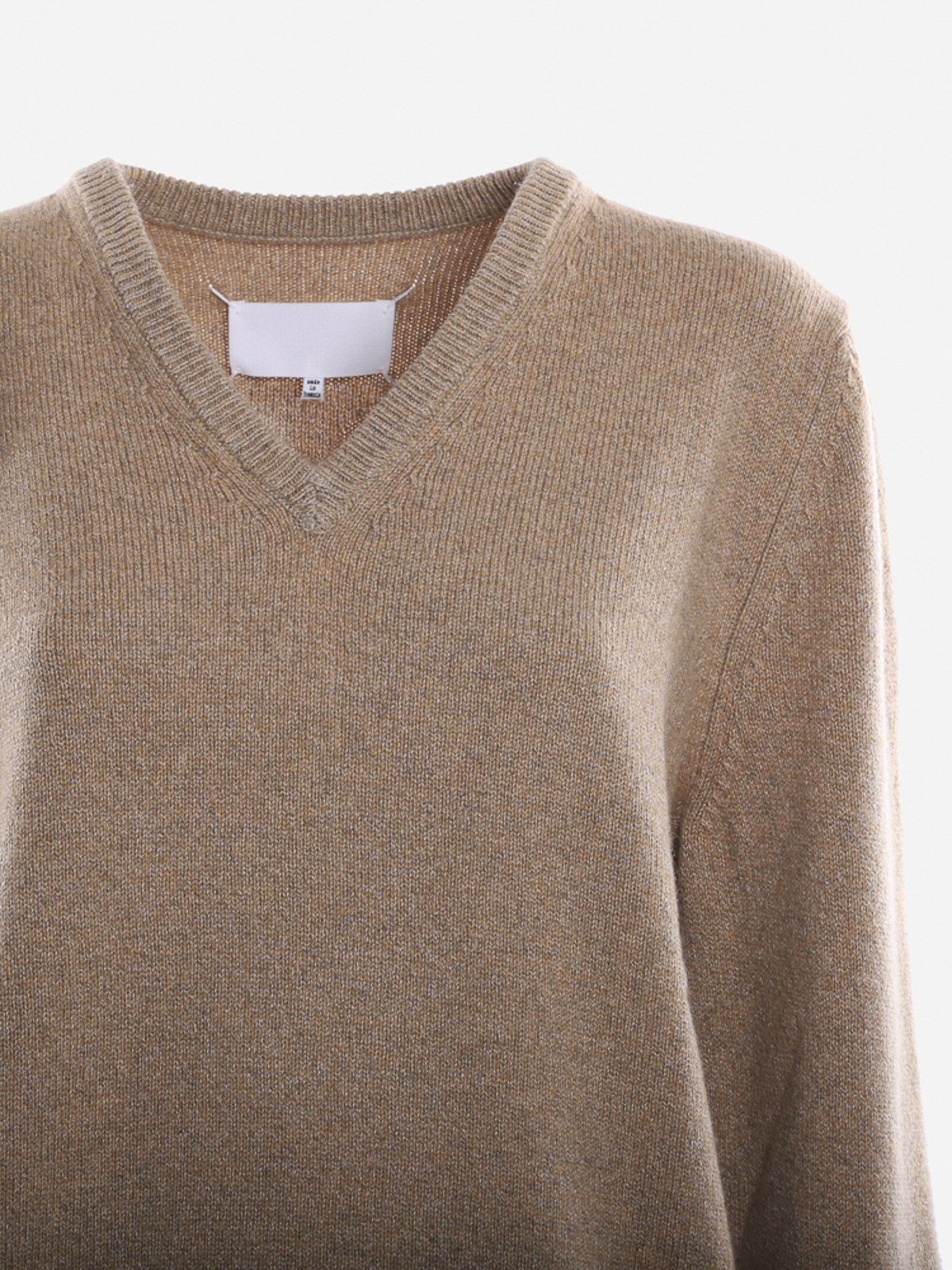 Shop Maison Margiela Wool And Cashmere Sweater In Beis