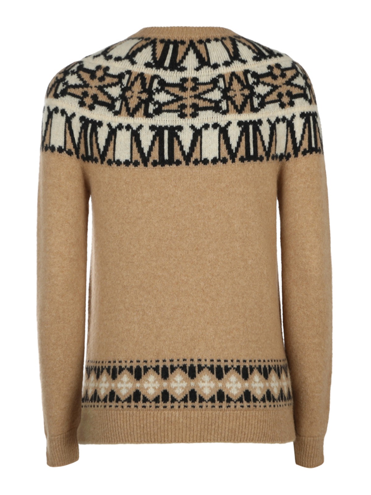 Crew necks Max Mara Studio - Trudy sweater with jacquard logo ...