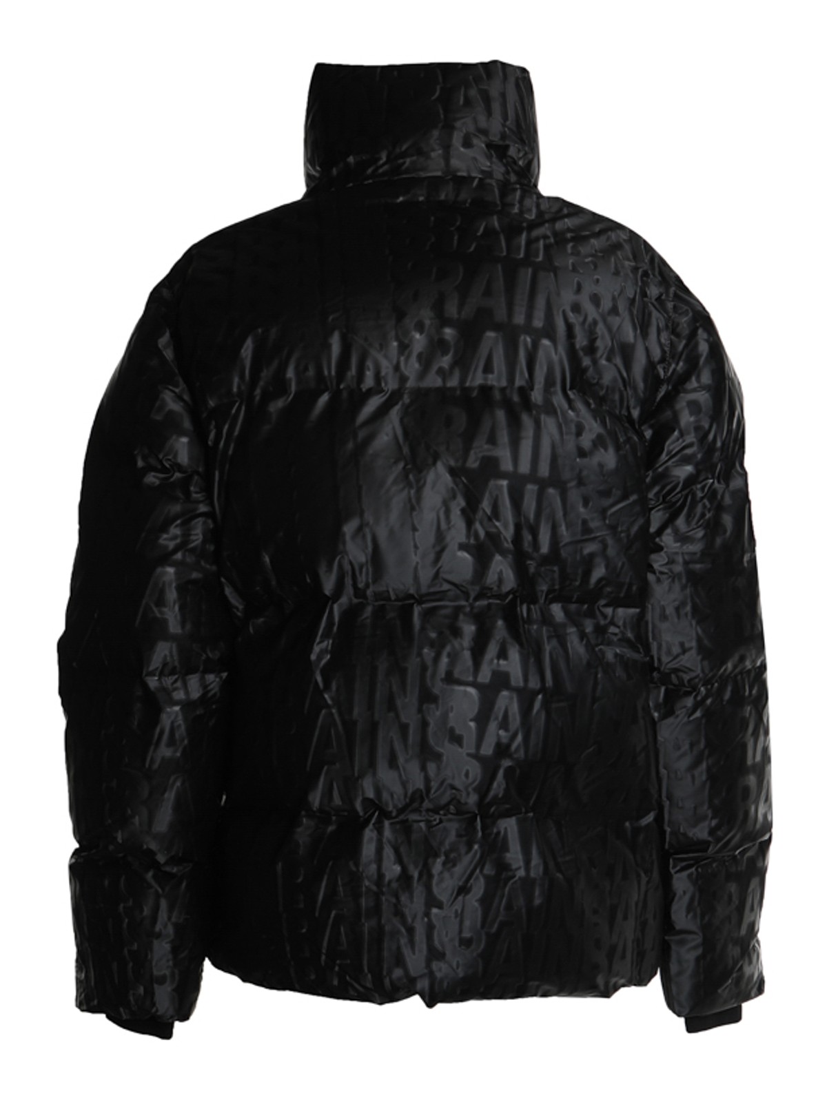 Shop Rains Boxy Puffer Jacket In Black