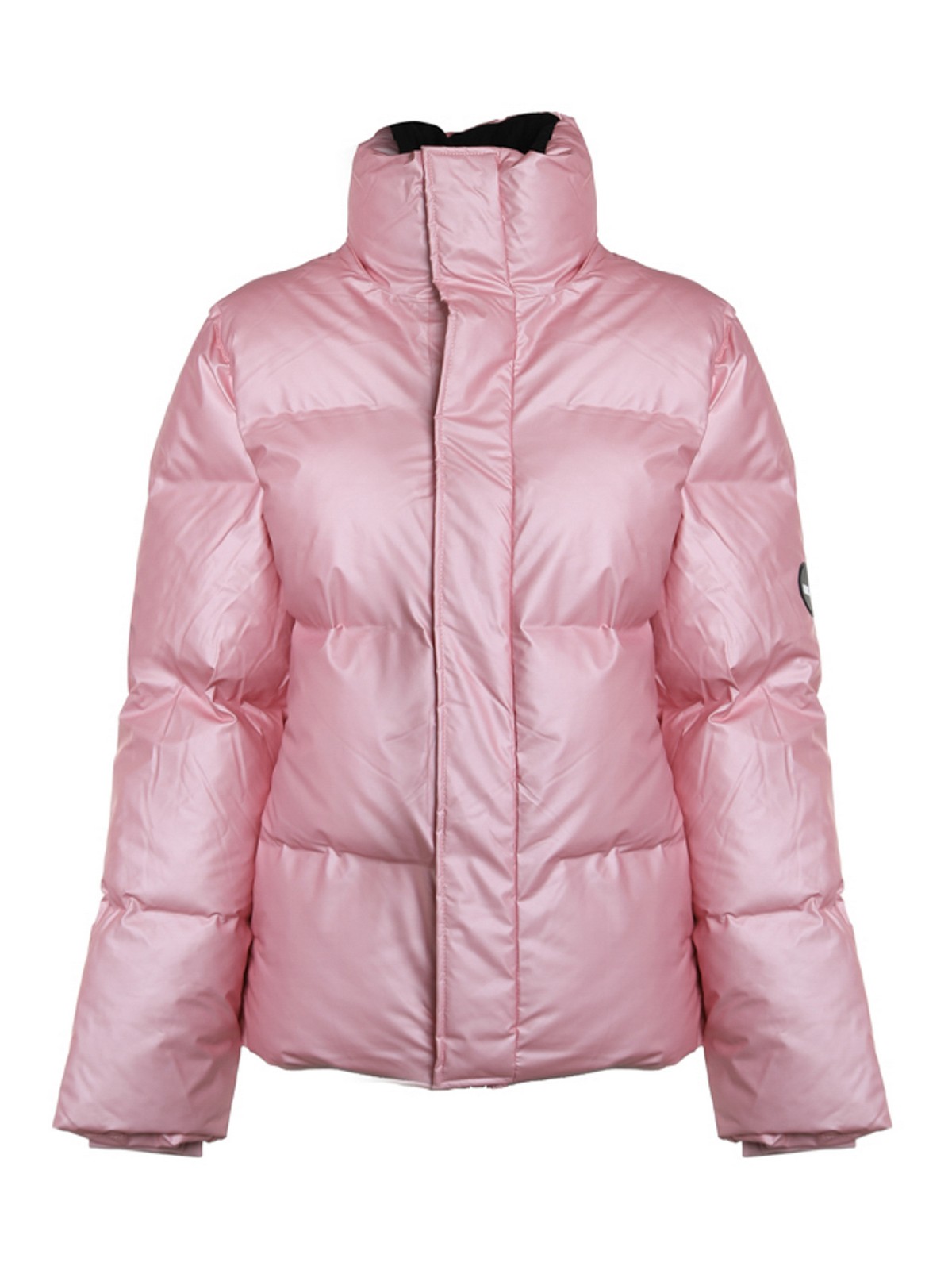 Rains Boxy Puffer Jacket In Pink