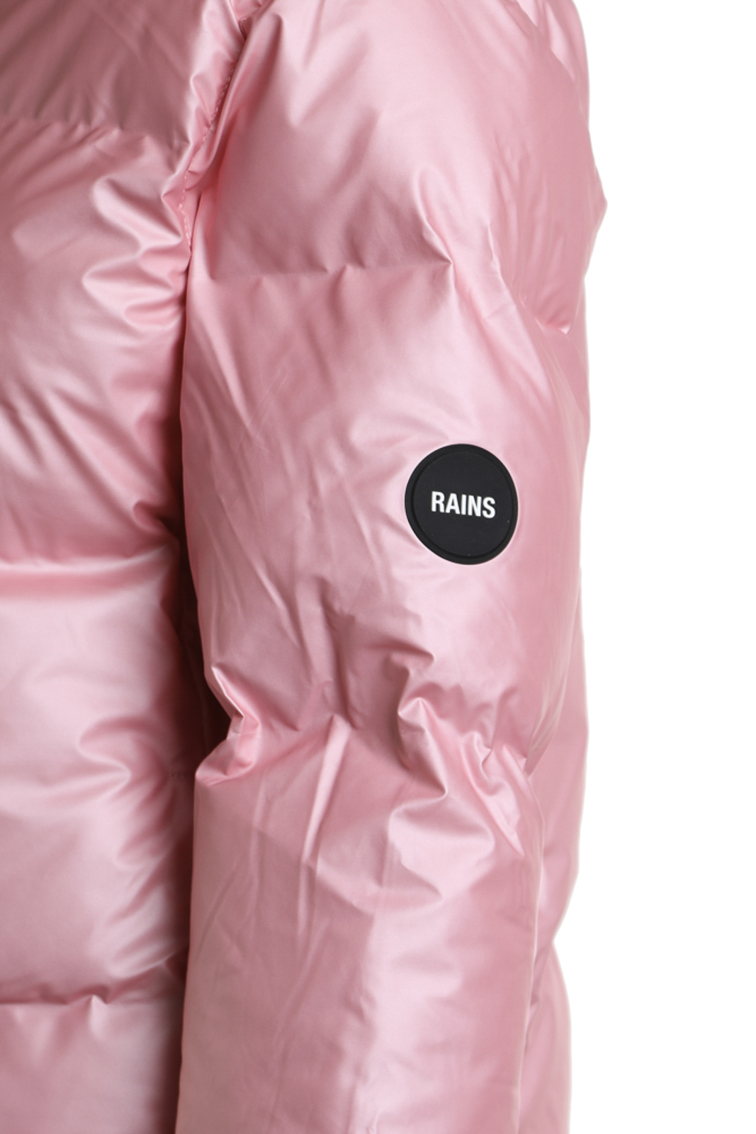 Shop Rains Boxy Puffer Jacket In Pink