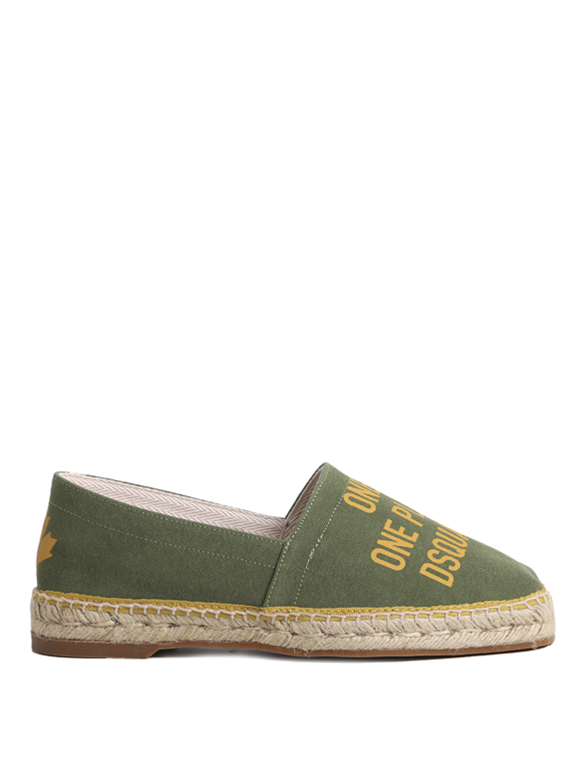 Shop Dsquared2 Canvas Espadrilles In Green