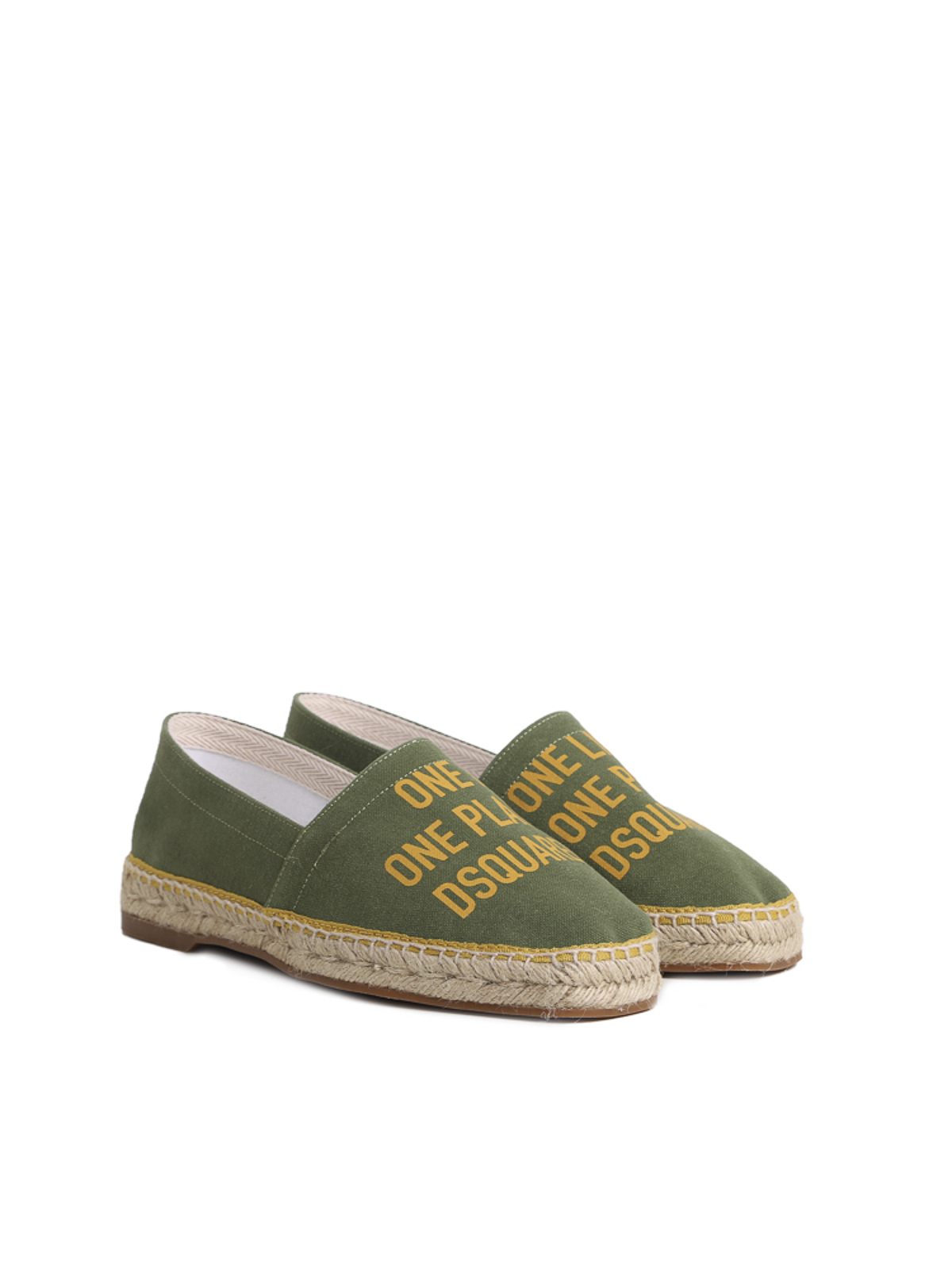 Shop Dsquared2 Canvas Espadrilles In Green