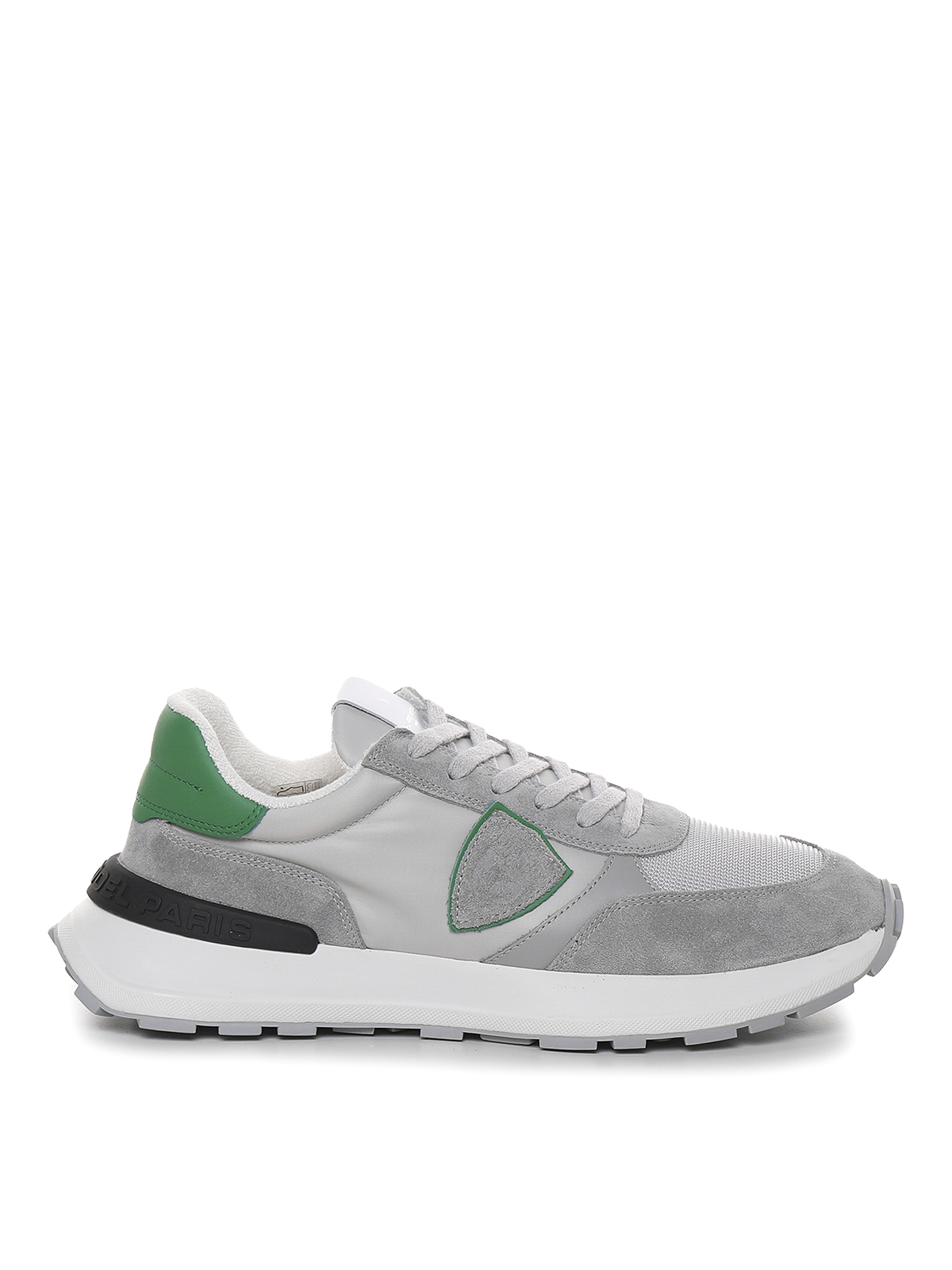 Philippe Model Sneakers With Suede Panels In Grey