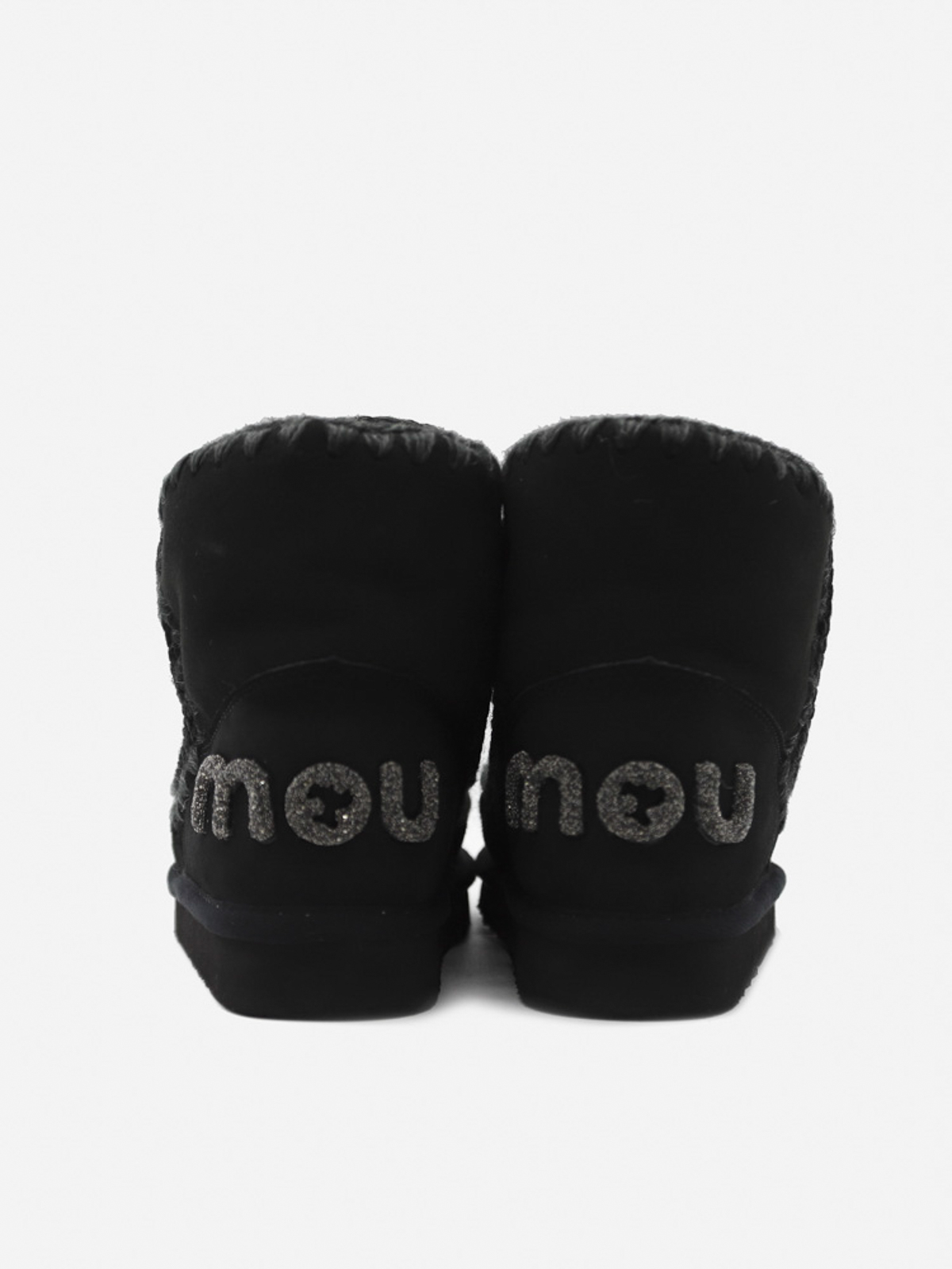 Boots Mou - eskimo boots with rhinestones on logo - MUFW101050AESKIMO18GLITTERLOGOBKBK