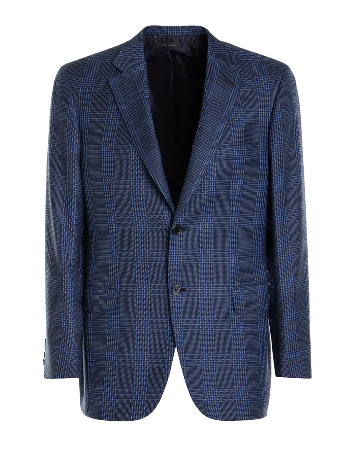 Brioni Men's Plaid Wool Sport Jacket In Azul