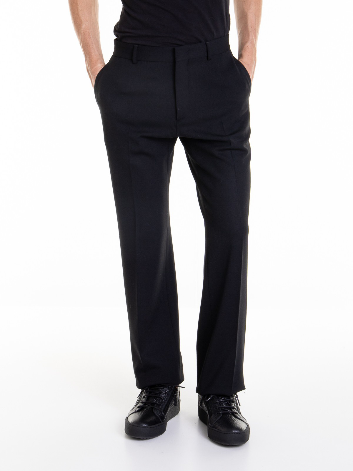 Shop Missoni Black Stretch Wool Pants