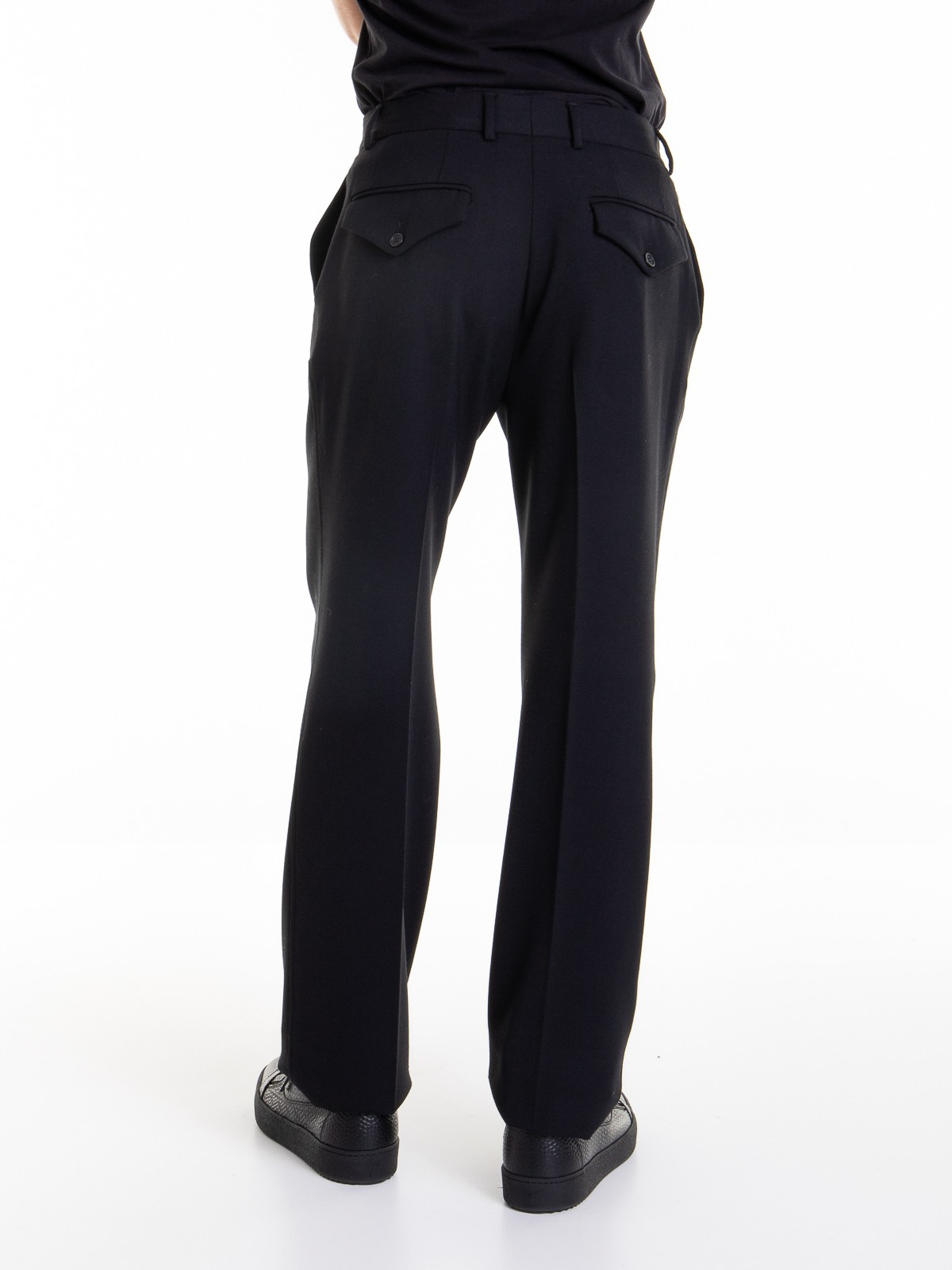 Shop Missoni Black Stretch Wool Pants