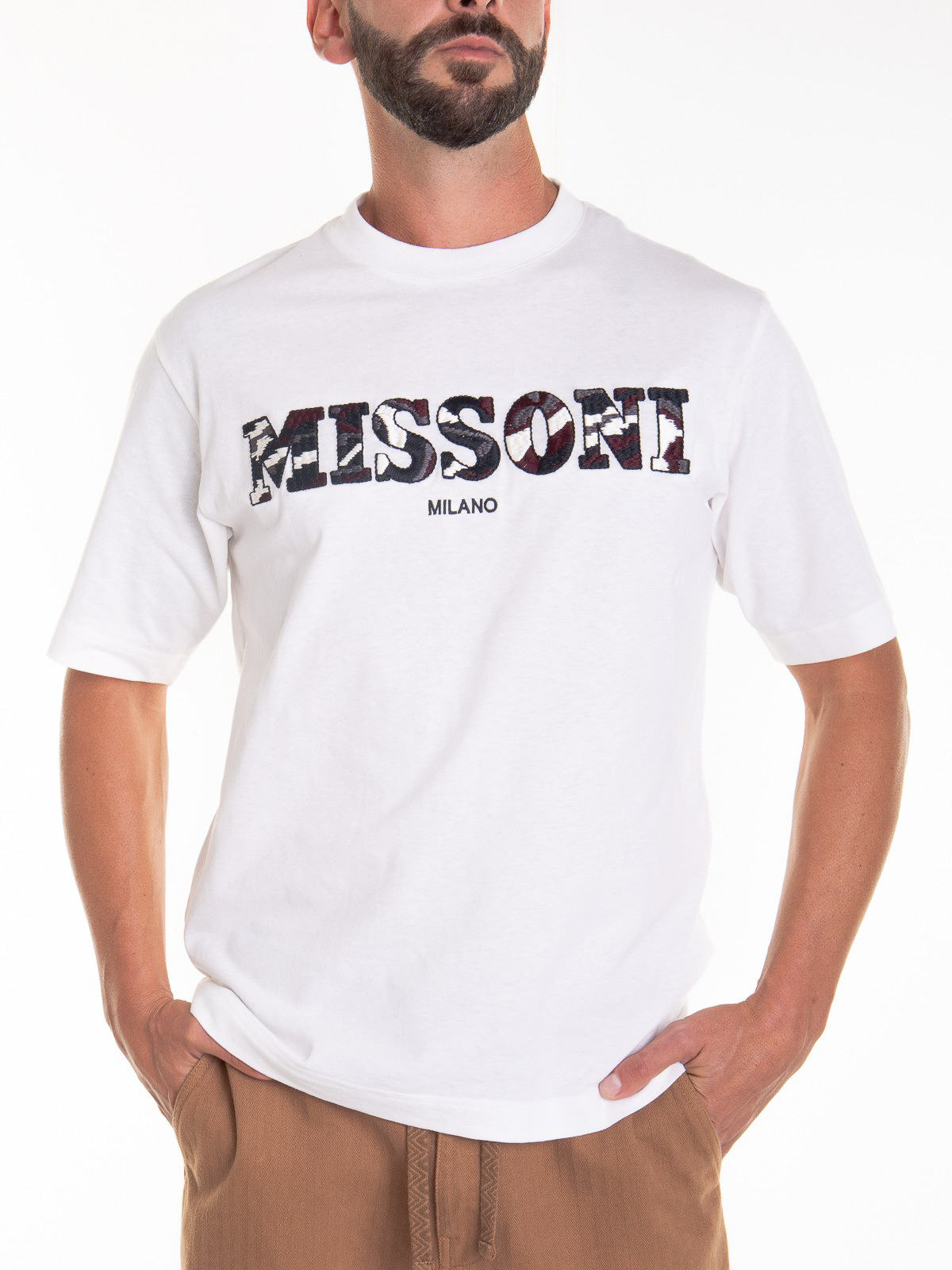 Shop Missoni White Cotton T-shirt