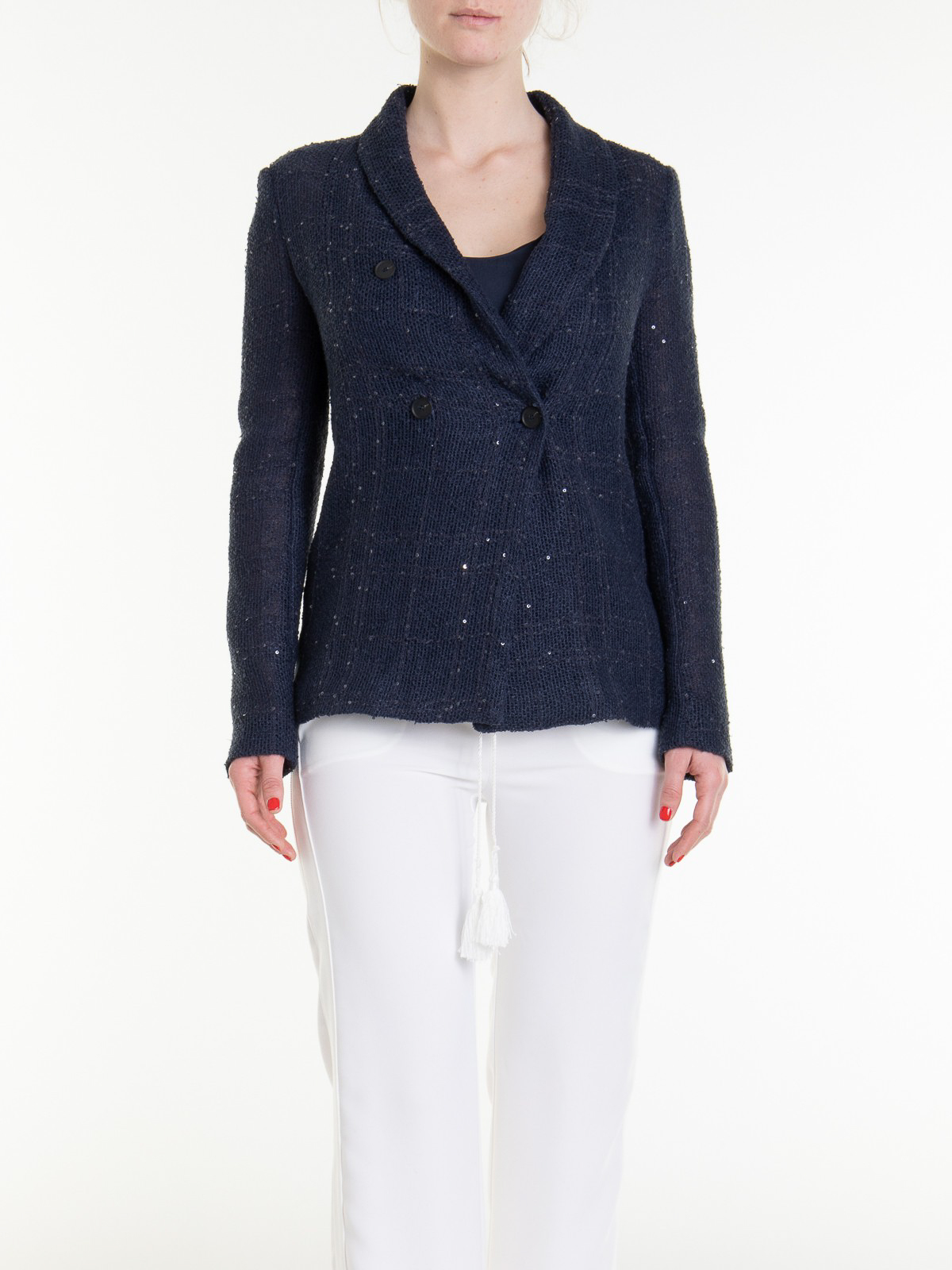 ブルゾン FABIANA FILIPPI Fabiana Filippi Jackets Blue Fabiana Filippi Blue linen blend jacket | GCD272B763F7830000VRU