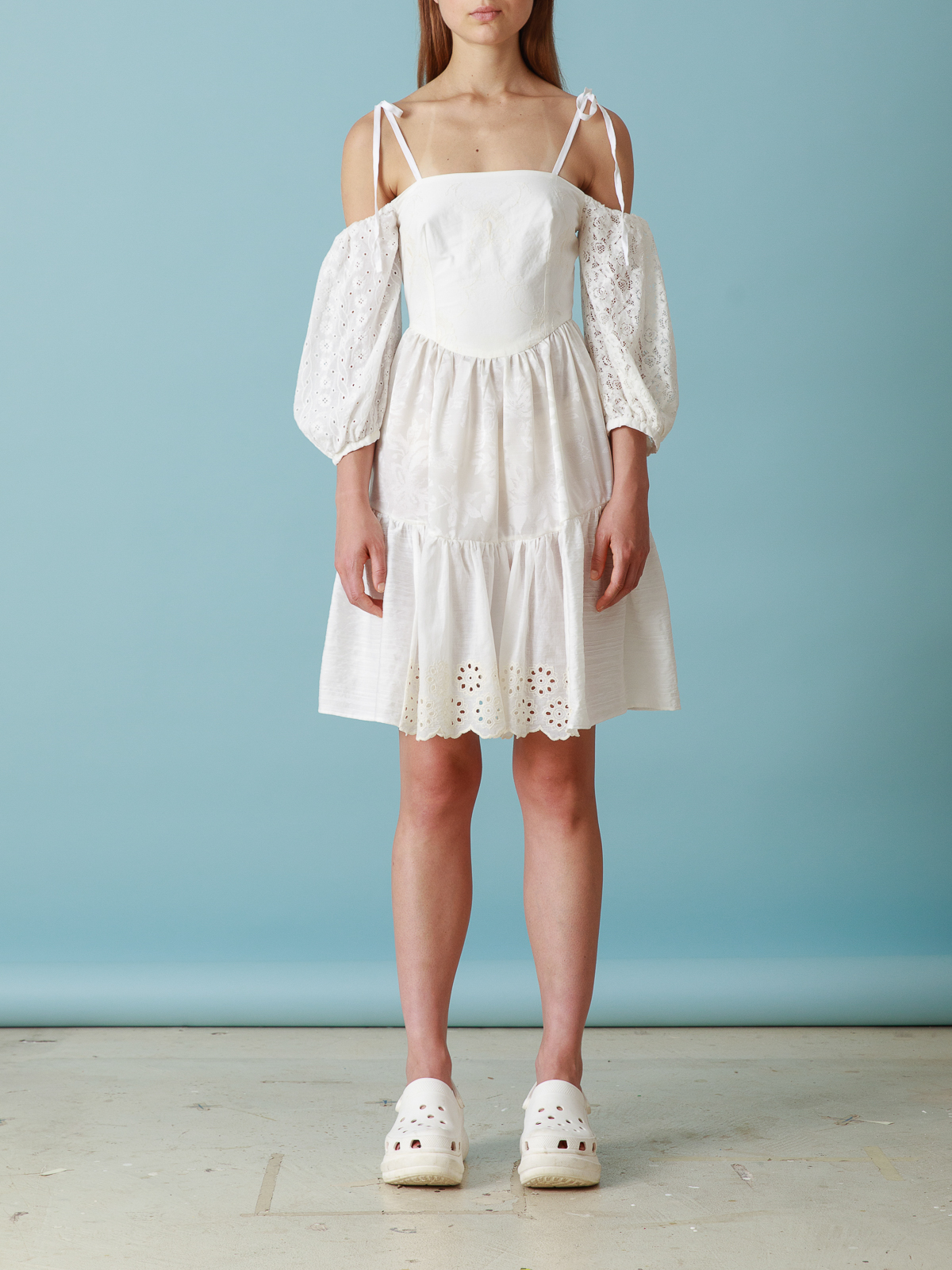 Shop Cavia Milva Lace Dress In White