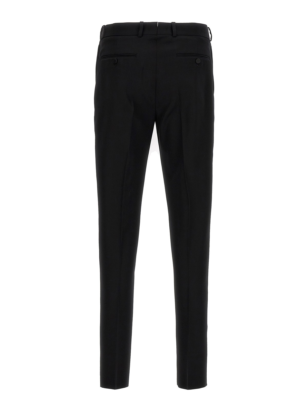 Shop Alexander Mcqueen Tucked-up Evening Pants In Black