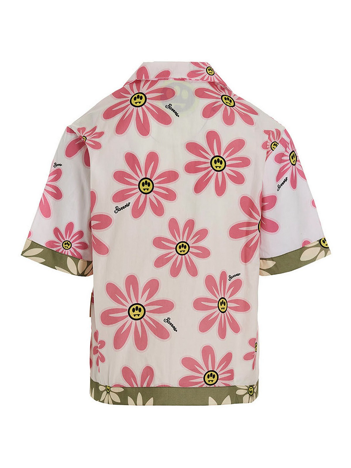 ORANDESIGNE Camicia Lino Donna Manica Corta Casual Floreale Stampa Camicie Allentate Camicette Vintage Tops Blusa T-Shirt Girocollo Tunica Tops Shirt Sciolto Maglietta Taglie Forti A Azzurro XS