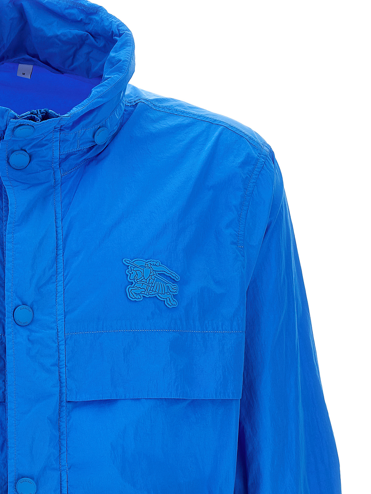 Shop Burberry Harrogate Jacket With Hood In Blue