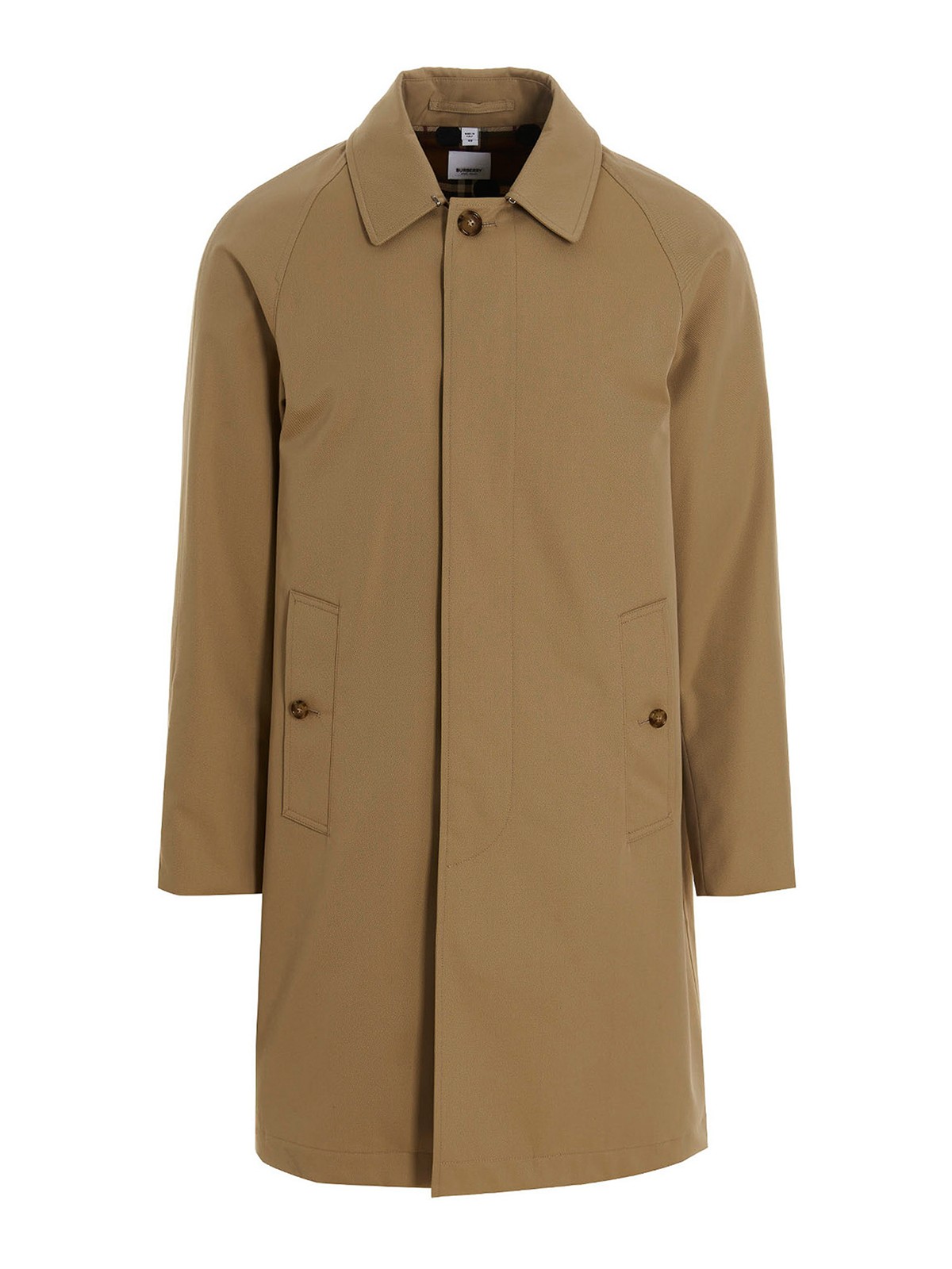 Burberry Single Breasted Coat In Beis