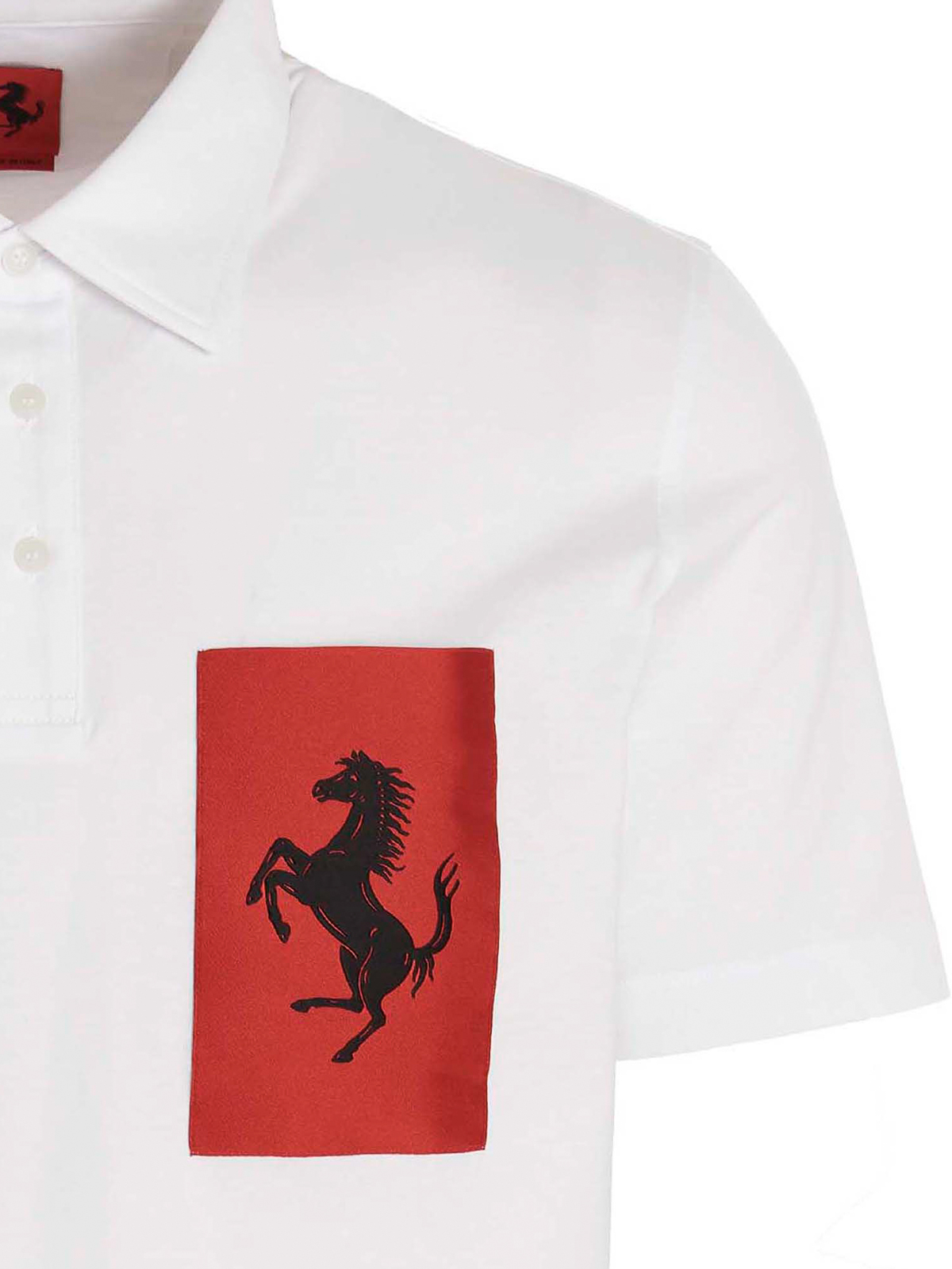 Shop Ferrari Polo - Blanco In White