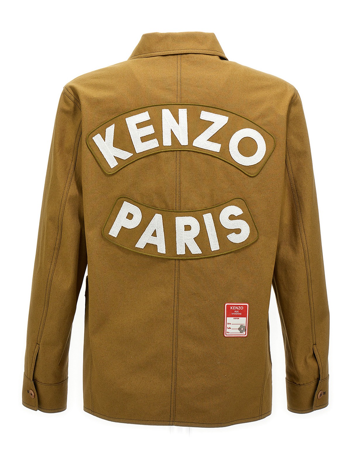 Shop Kenzo Cotton Canvas Jacket In Green