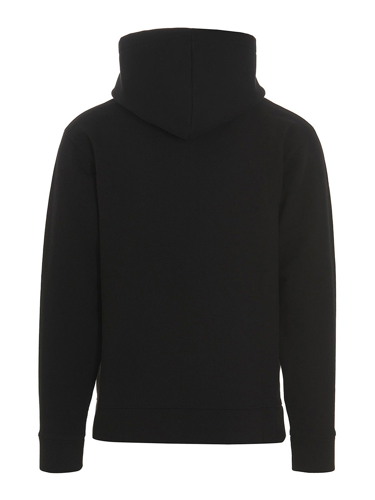 Maison Kitsuné Logo embroidery hoodie - Black
