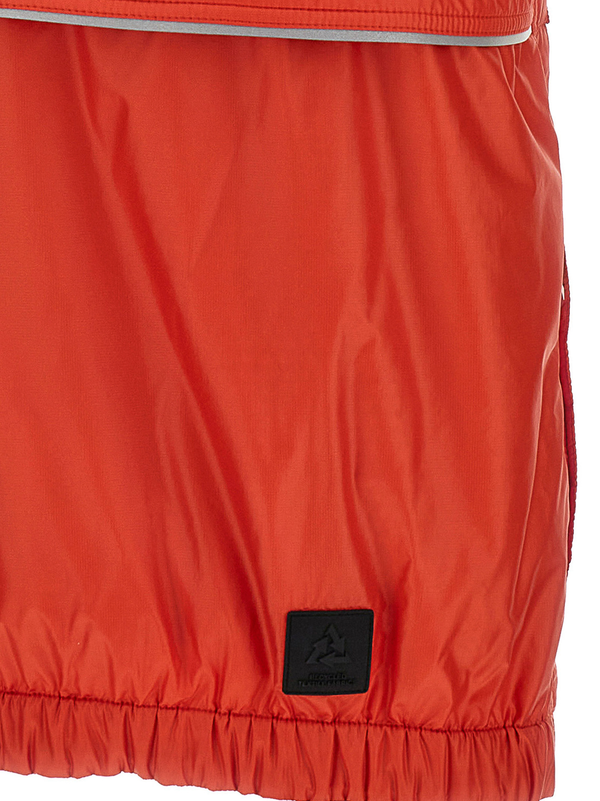 Shop Moncler Padded Vest With Logo In Orange