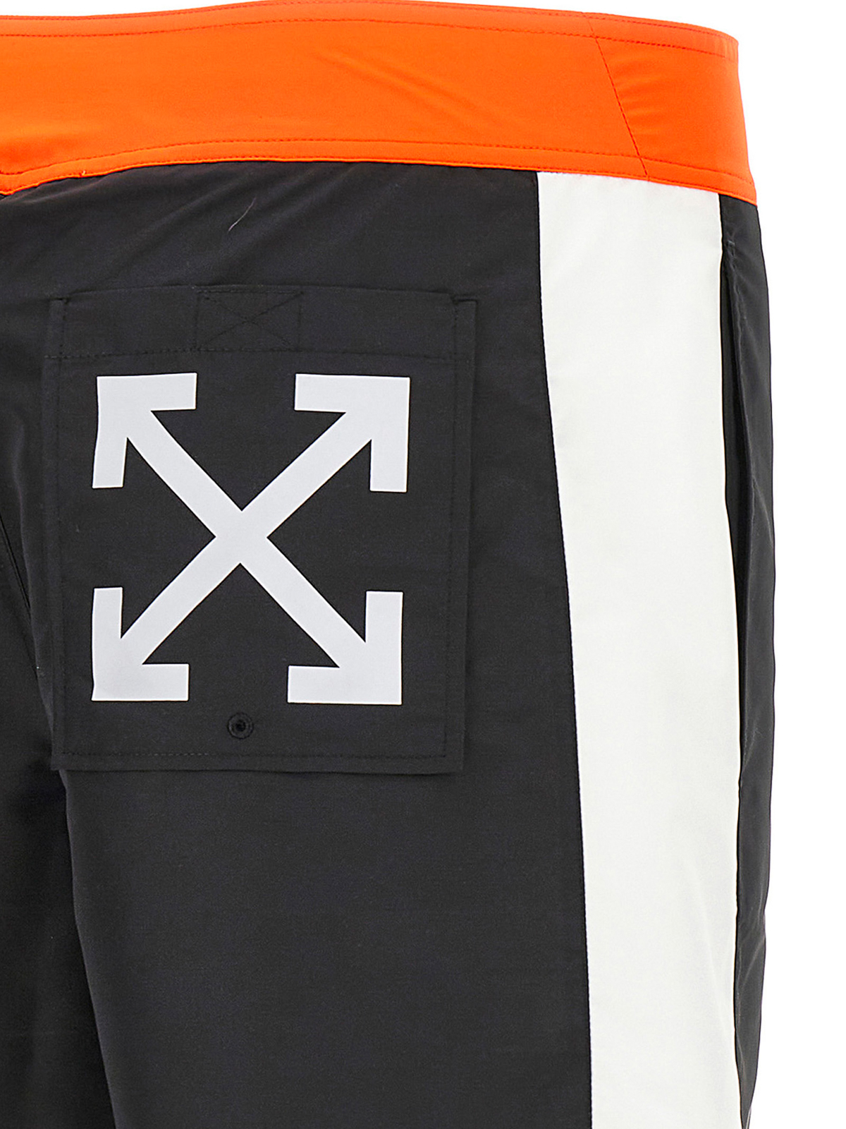 Shop Off-white Arrow Block Sunset Swimming Trunks In Multicolor