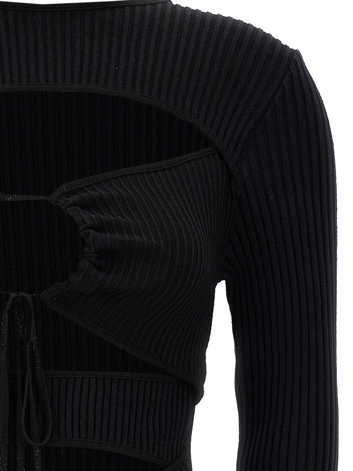 Shop Andreädamo Vestido Midi - Ribbed Knit Mini In Black