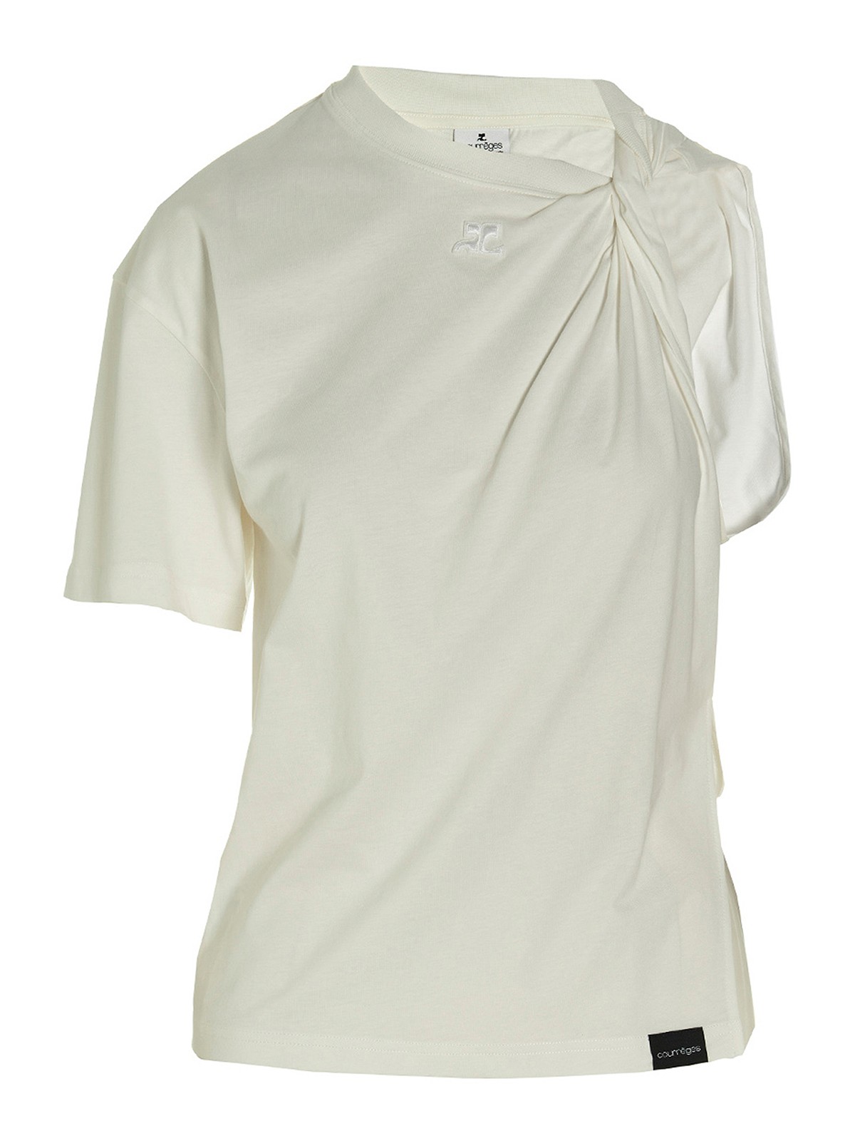 Courreges T-shirt twist single jersey - White