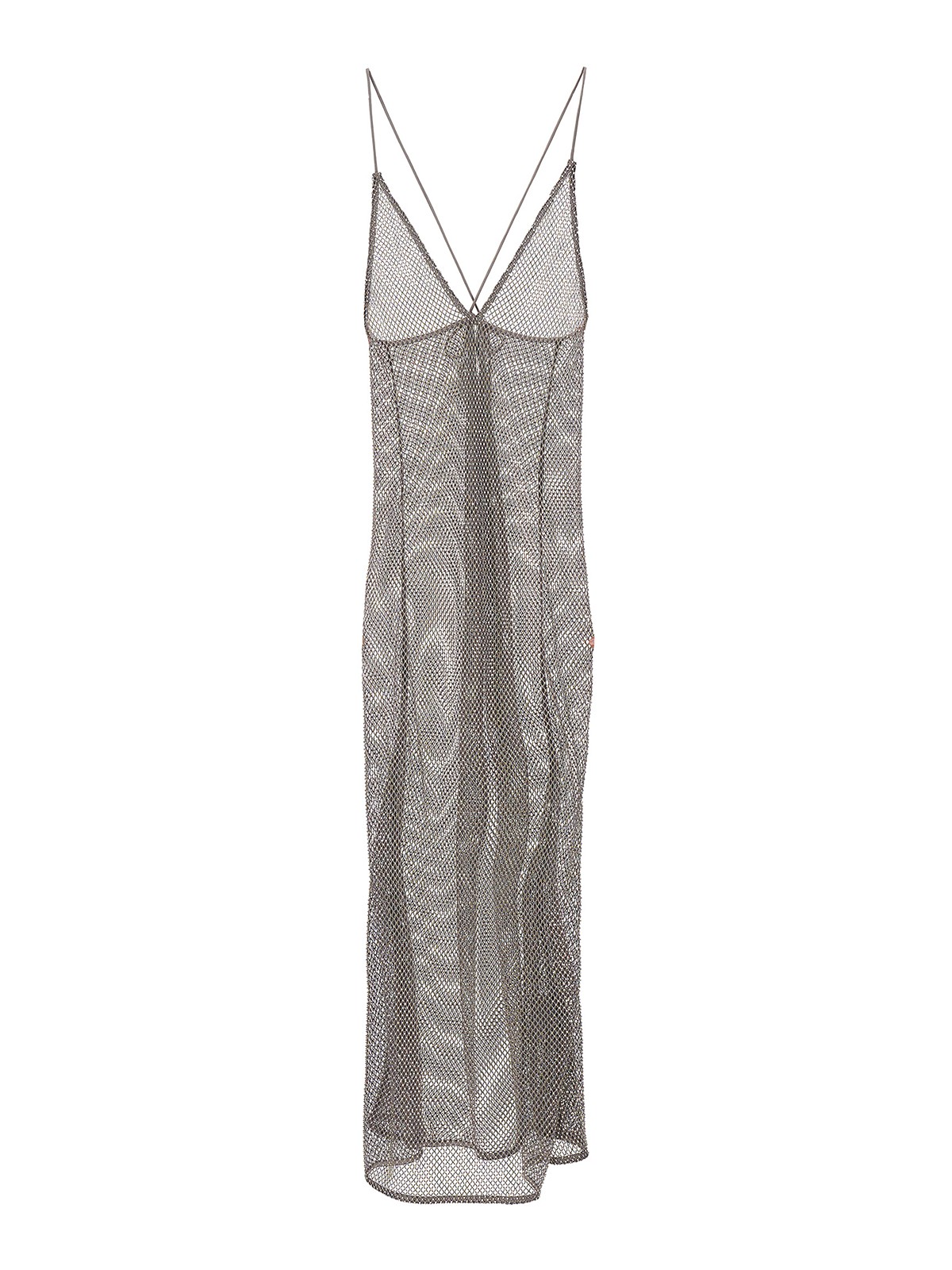 Ganni Sequin mesh dress - Silver - Women|F7870018 | thebs.com