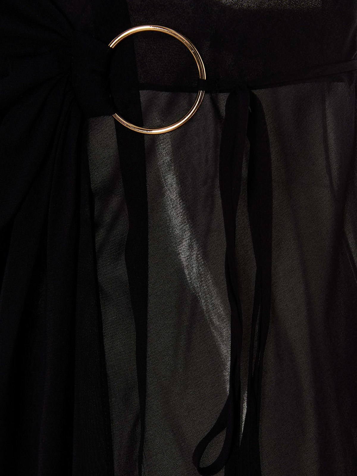 Shop Louisa Ballou King Tide Silk Wrap Dress In Negro