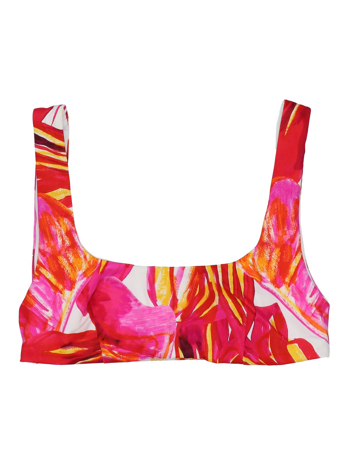 Shop Louisa Ballou Scoop Bikini Top In Multicolour