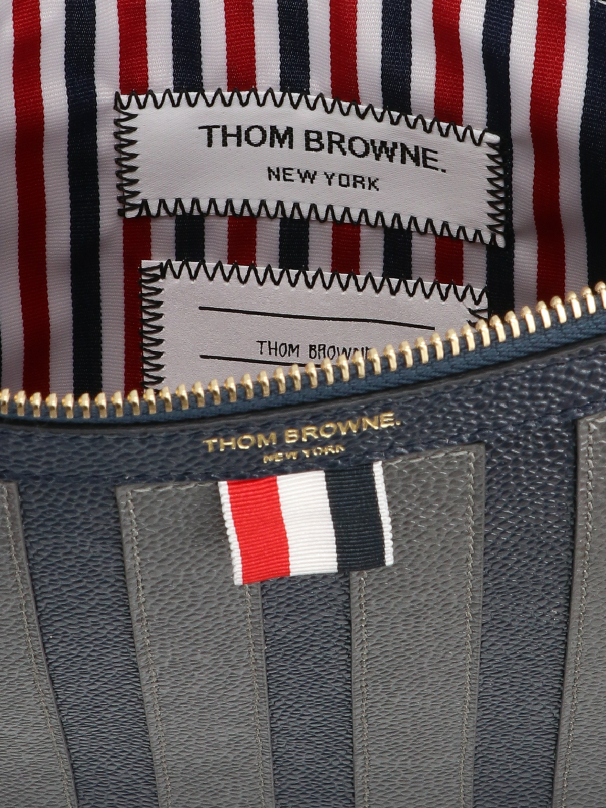 Clutches Thom Browne - Grainy leather clutch bag - MAC114B00198415