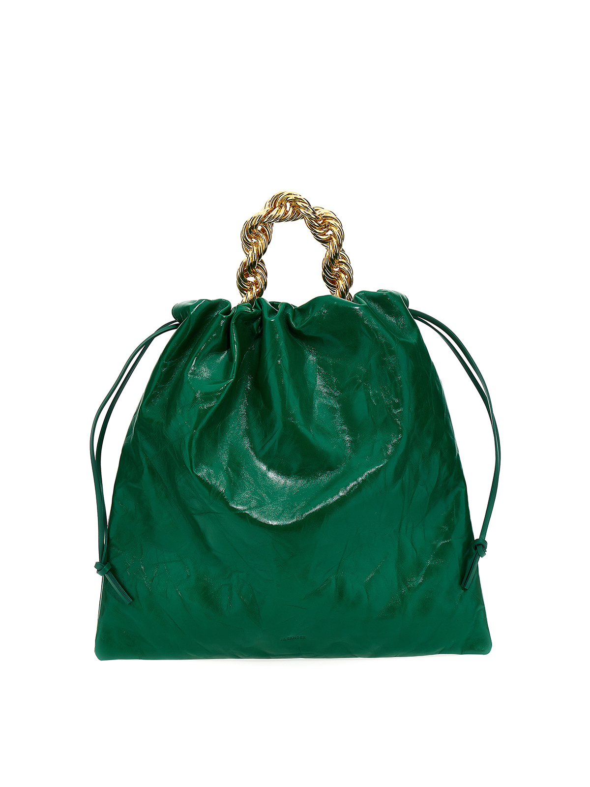Jil Sander Chain detailed leather tote - Green