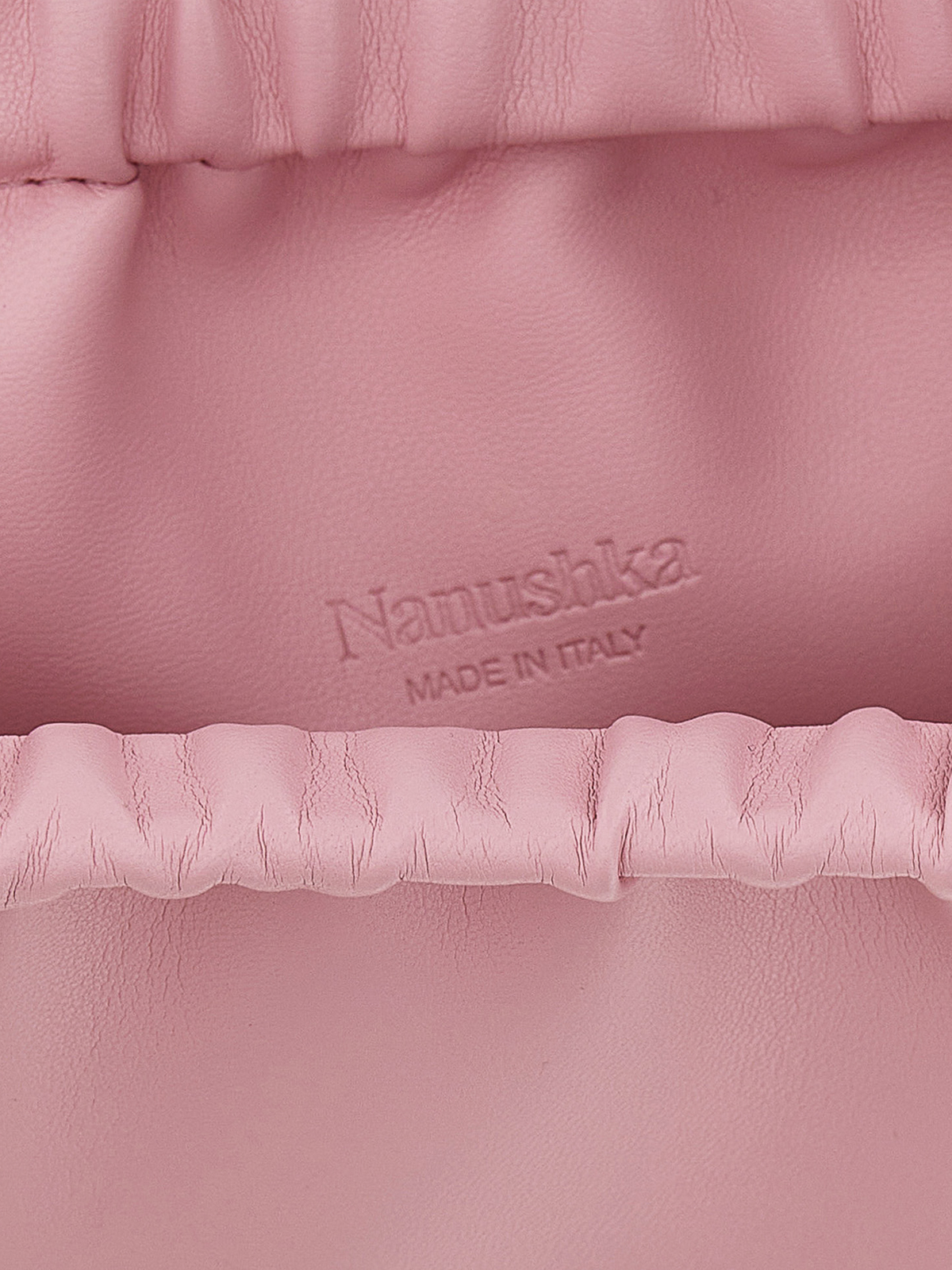 Shop Nanushka The Bar Vegan Leather Clutch In Pink