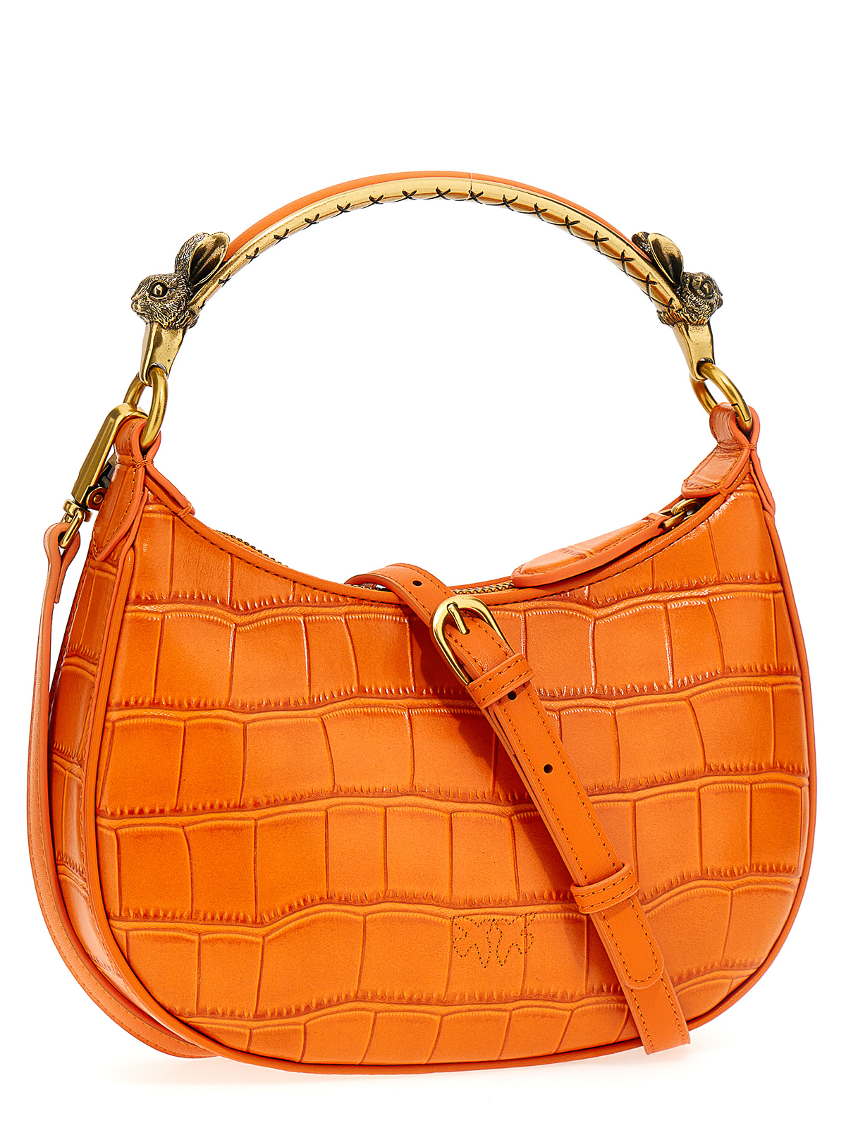 Pinko Love mini half moon bag - Orange - Women | 100205A0OHA71Q
