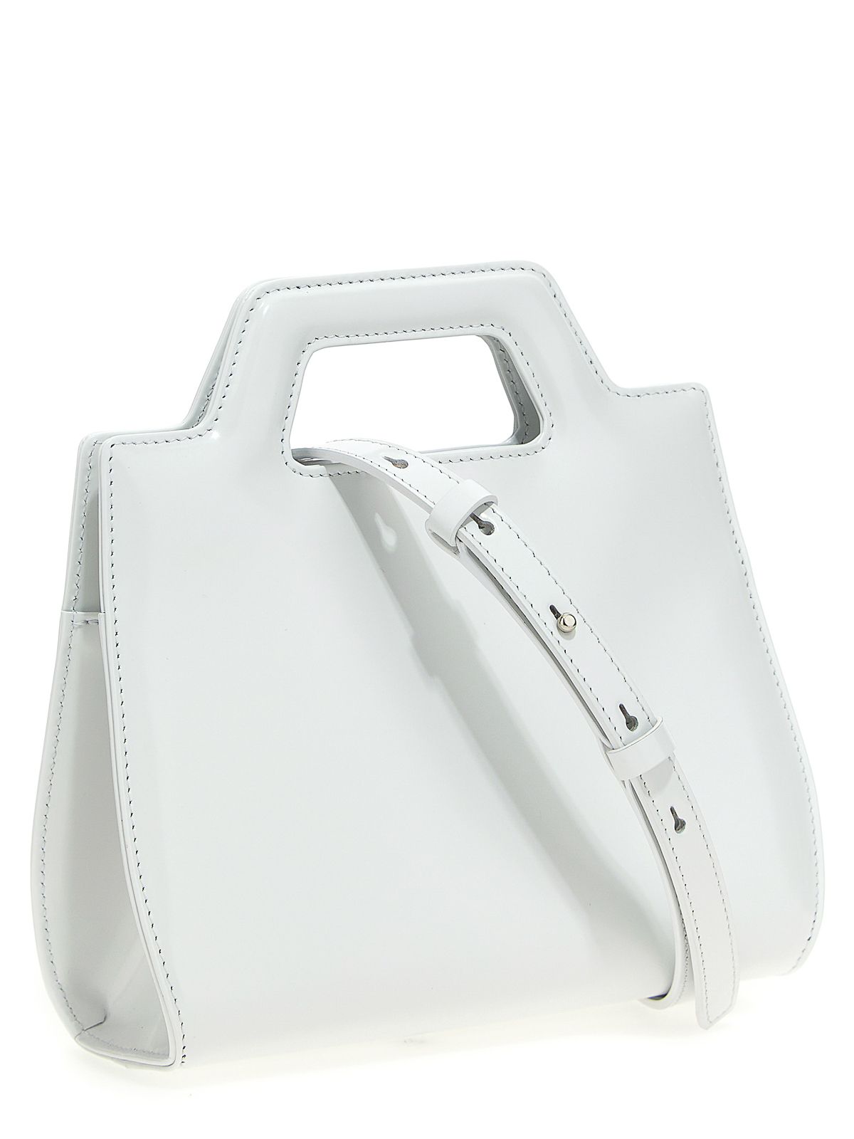 Ferragamo Wbella brushed leather mini bag - White|0760546O