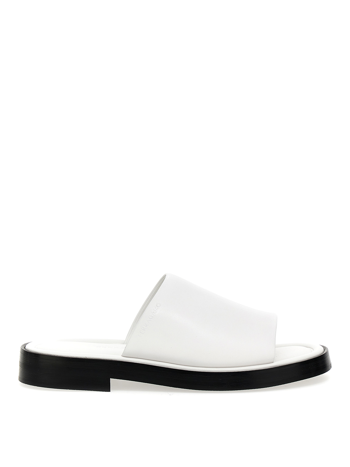 Ferragamo June Sandals With Leather Band In White