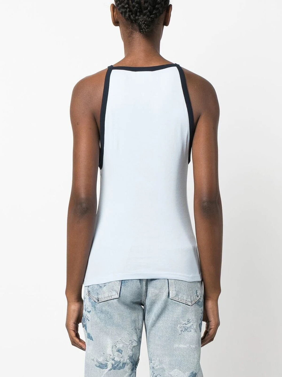 Courreges Cotton logo top - White - Women | JTO145JS0070