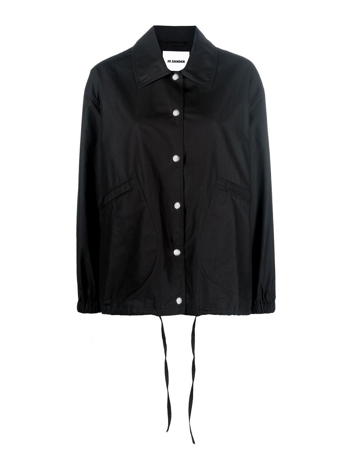 Shop Jil Sander Logo Cotton Jacket In Negro