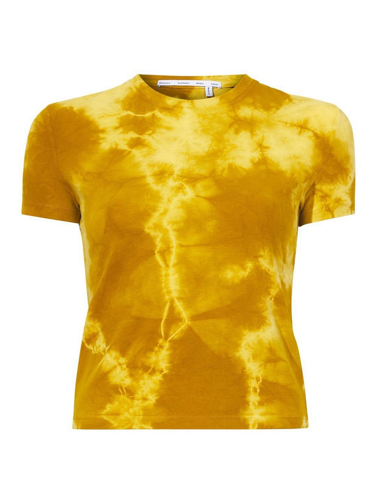 Proenza Schouler Crew Neck Cotton T-shirt In Yellow