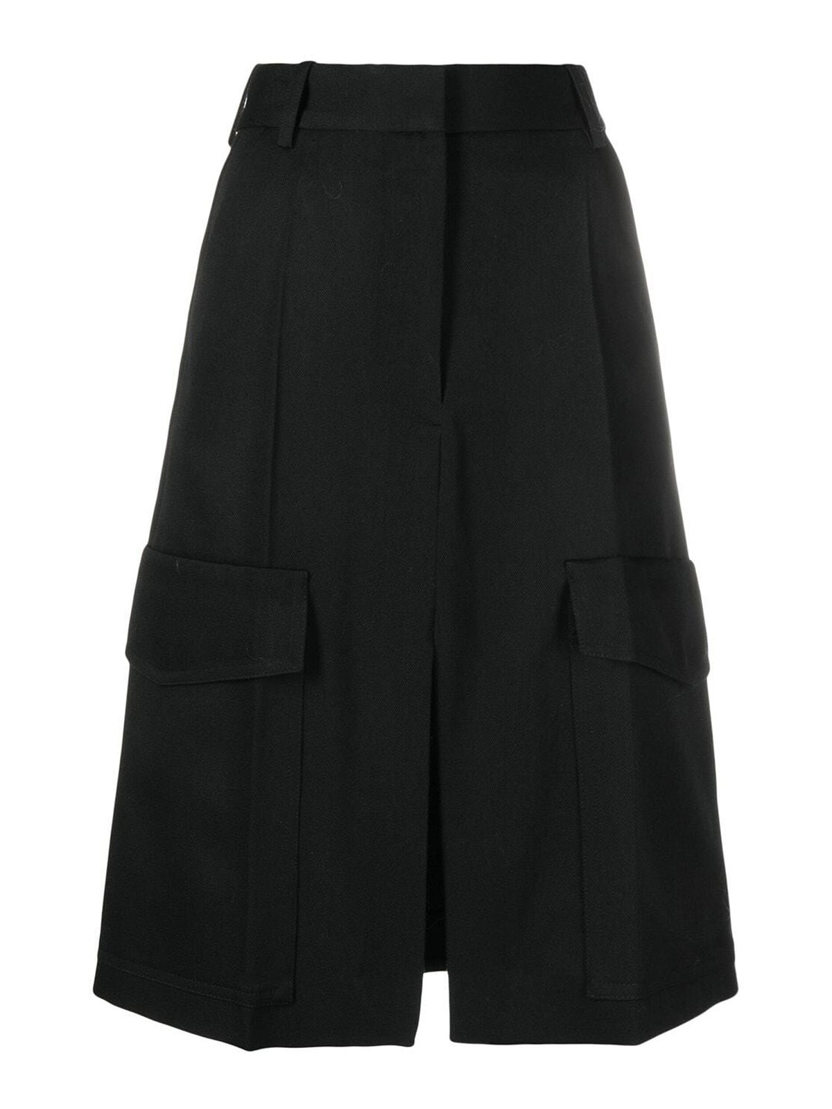 スカート VICTORIA BECKHAM WOOL SKIRT VICTORIA BECKHAM Tie-detailed pinstriped wool-twill midi