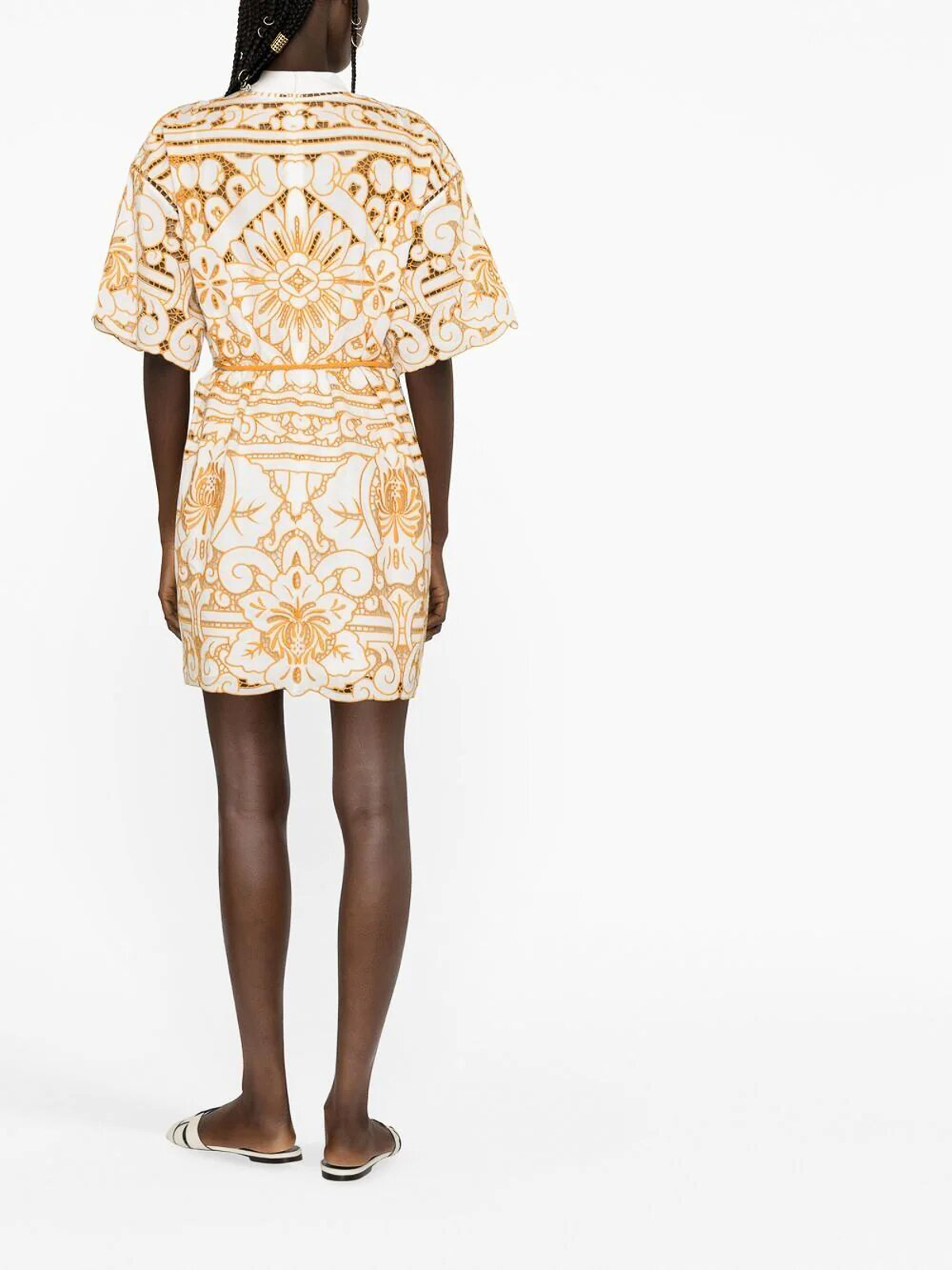sachin and babi light blue dress KAREN MILLEN Guipure Lace Embroidered Woven Short Dress main image 1