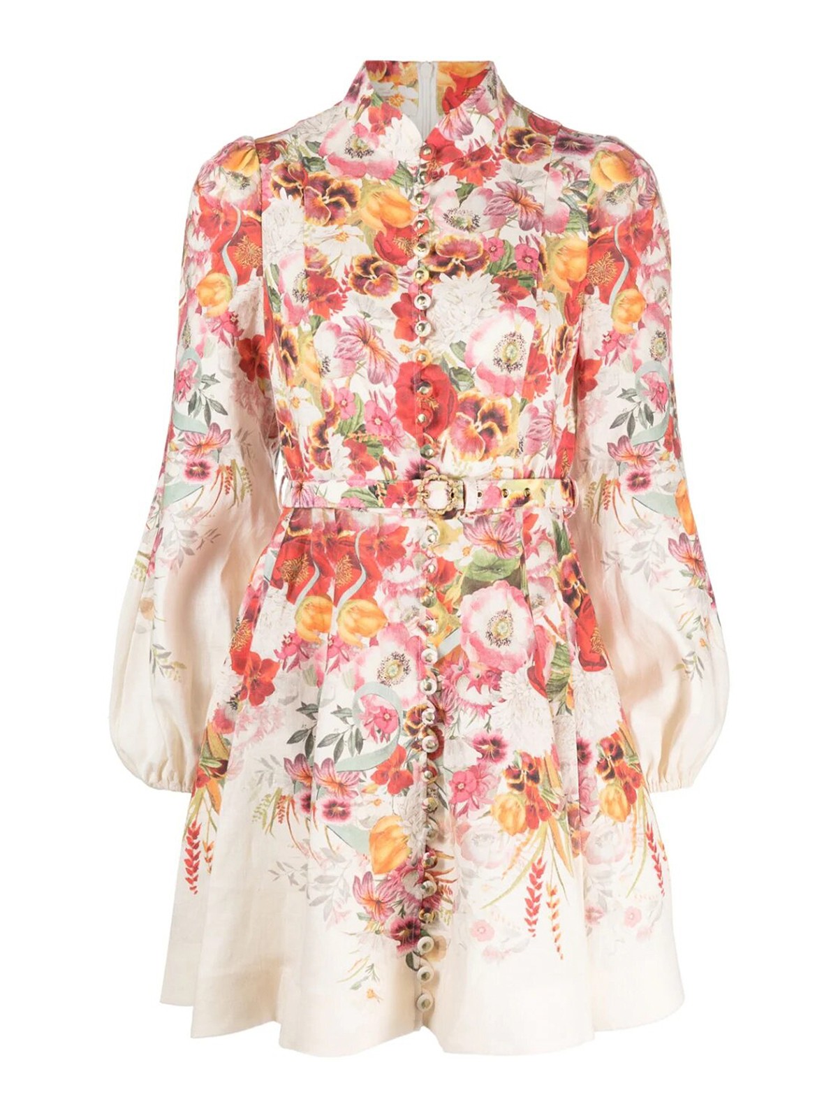 Zimmermann Floral linen mini dress - White - Women|6618DWONEPIB