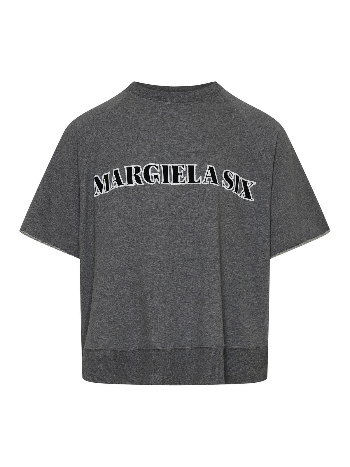 MM6 Maison Margiela Gray cotton blend T-shirt|S52GU0187S25575853M