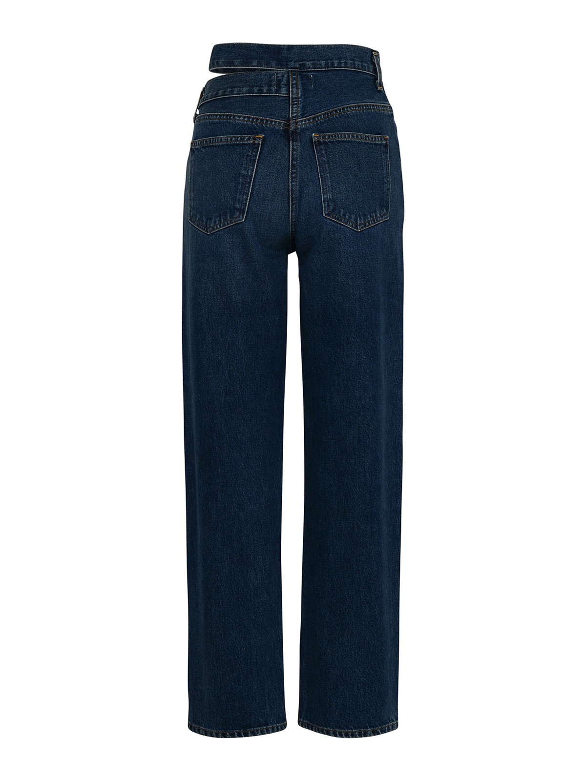 Shop Agolde Intrigue Jeans In Blue Cotton Denim In Dark Wash