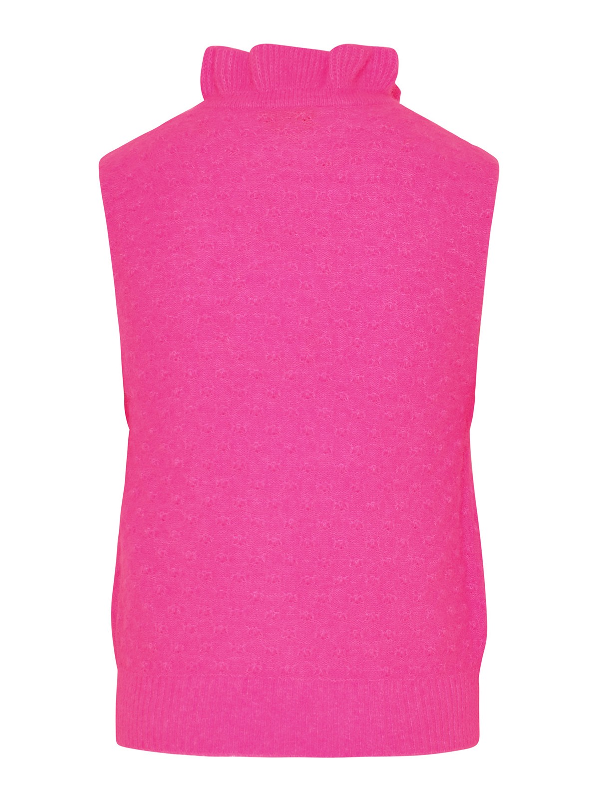 Shop Ganni Fuchsia Alpaca Blend Waistcoat In Pink