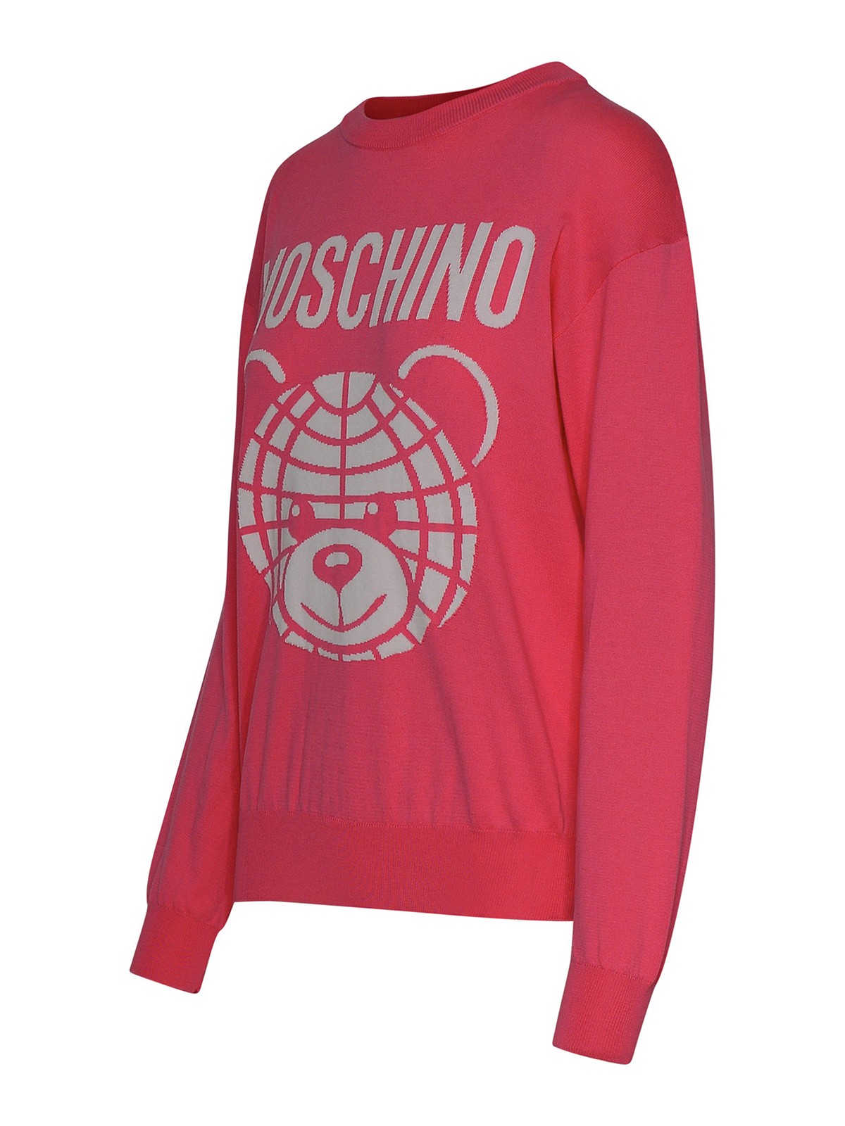 Shop Moschino Cotton Sweatshirt In Pink