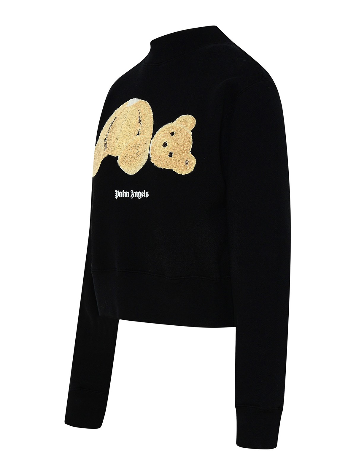 Palm Angels Black cotton bear sweatshirt PWBA016C99FLE0021060